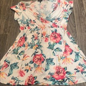 Tropical wrap dress